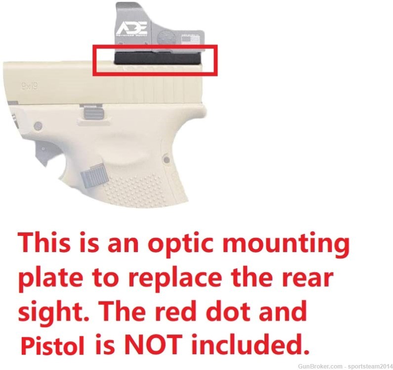 Optic Mounting Plate for HK VP9/VP9SK/VP40/P30/P30L/P30SK/HK45/HK45C Pistol-img-0