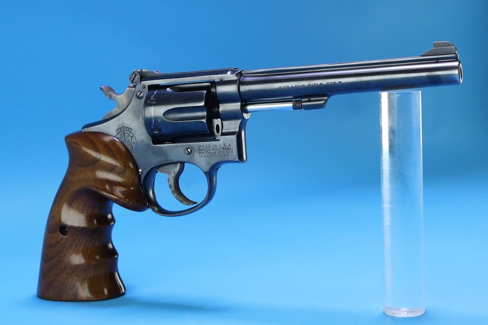 Smith & Wesson Model K-22, .22 LR. 6" Barrel, Blued, Adjustable Rear Sight-img-0