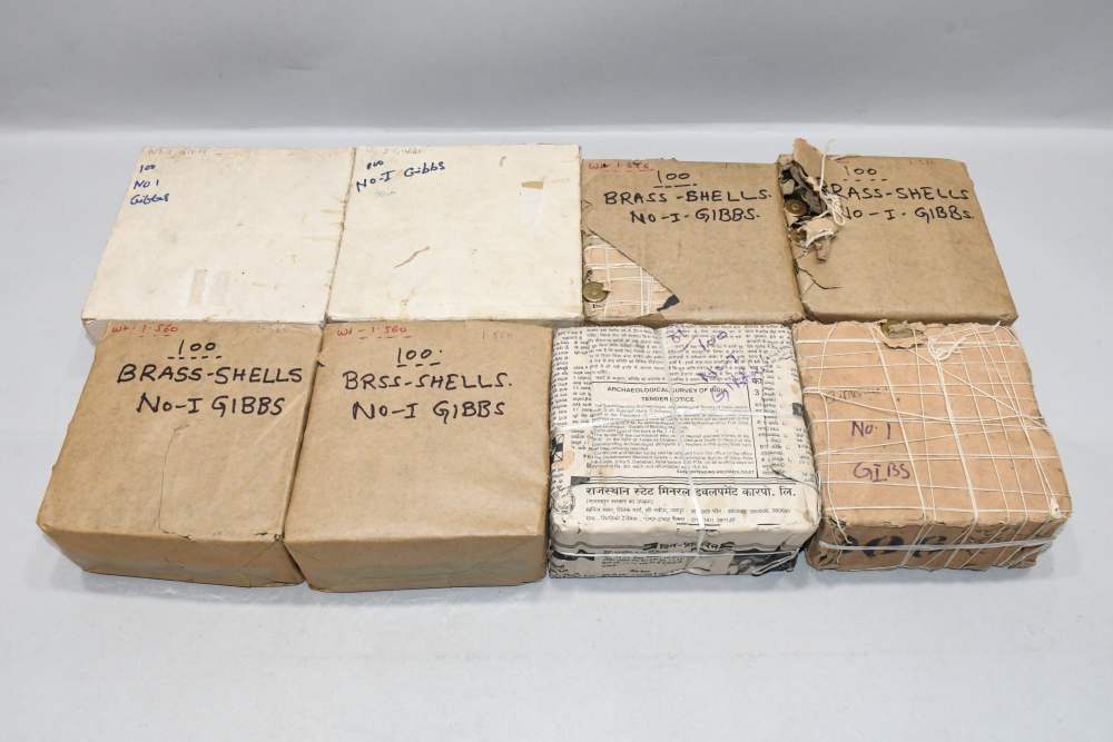 Approx 770 +/- PCS 461 No 1 Gibbs Primed Rifle Brass Vintage READ-img-0