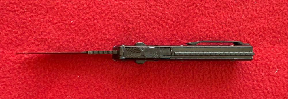 OTF Automatic Knife  GL YKON 3.75  DE Black SS Blade & 2 Switch Buttons-img-4