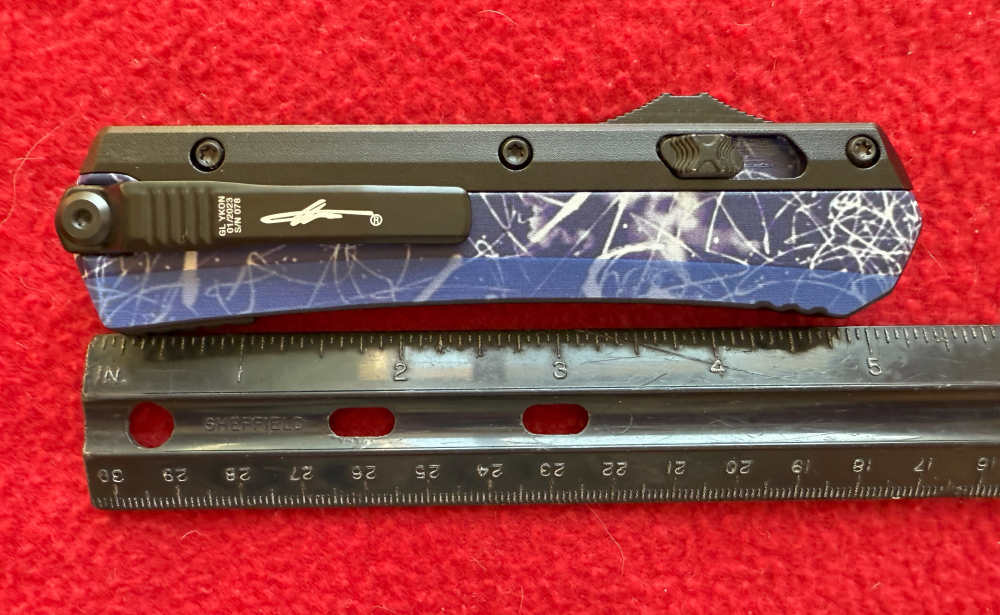 OTF Automatic Knife  GL YKON 3.75  DE Black SS Blade & 2 Switch Buttons-img-6