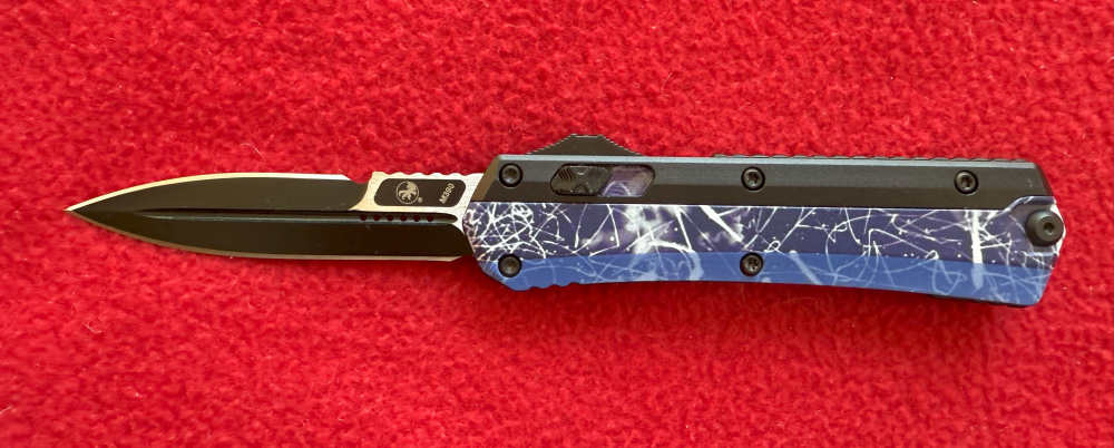 OTF Automatic Knife  GL YKON 3.75  DE Black SS Blade & 2 Switch Buttons-img-2