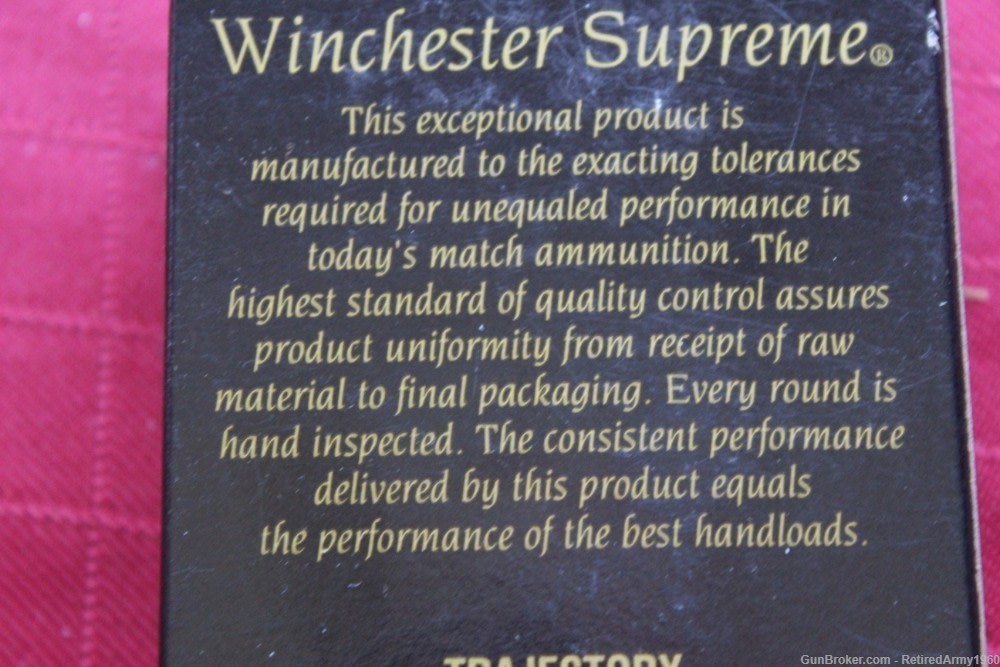 20 Rounds Winch. Supreme 308 Winchester 168gr HP Boattail S308M Match Ammo-img-4