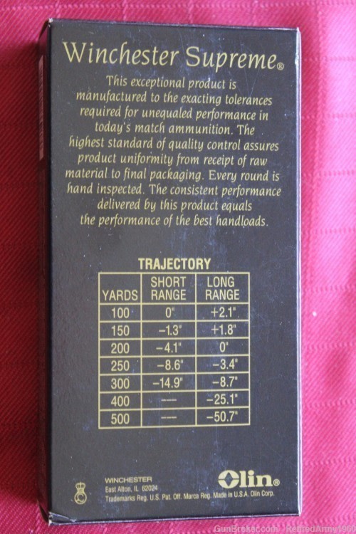 20 Rounds Winch. Supreme 308 Winchester 168gr HP Boattail S308M Match Ammo-img-2