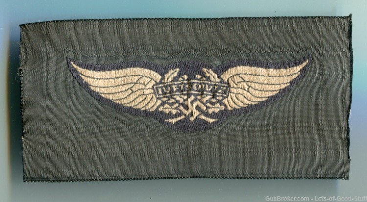 German WWII LUFTSCHUTZ Overseas EM Insignia-img-0