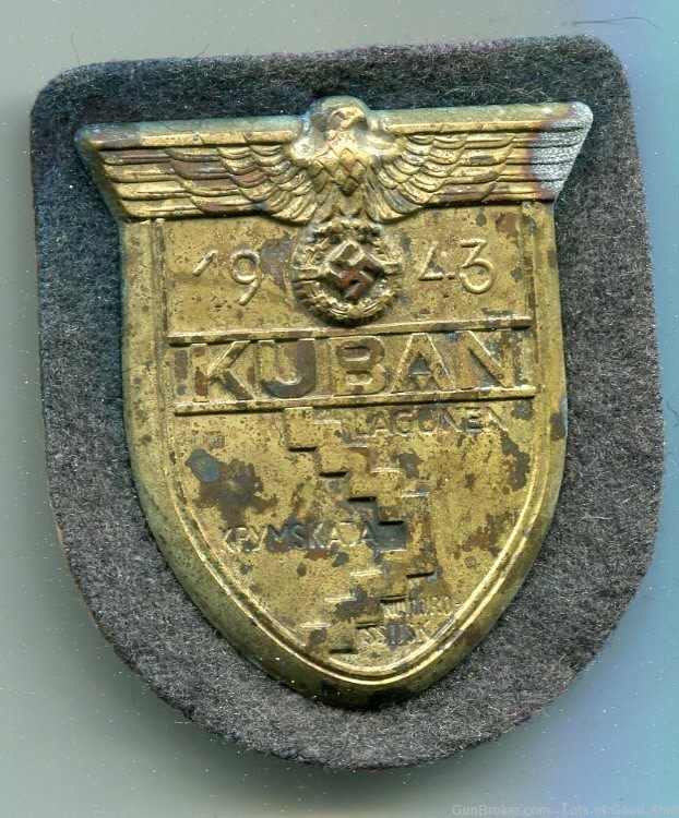 German WWII Army Heer 1943 KUBAN Sleeve Shield-img-0