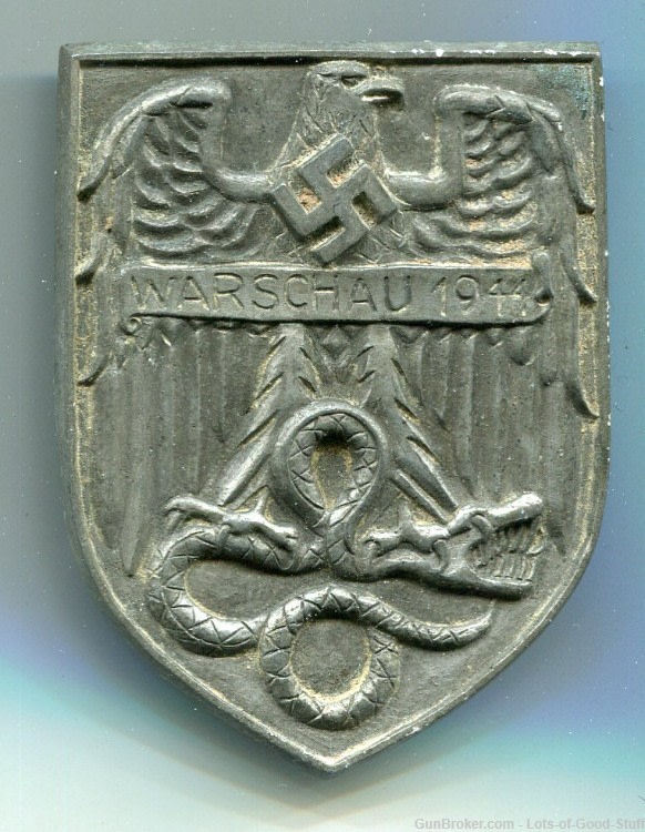 German WWII WARSCHAU 1944 Badge-img-0