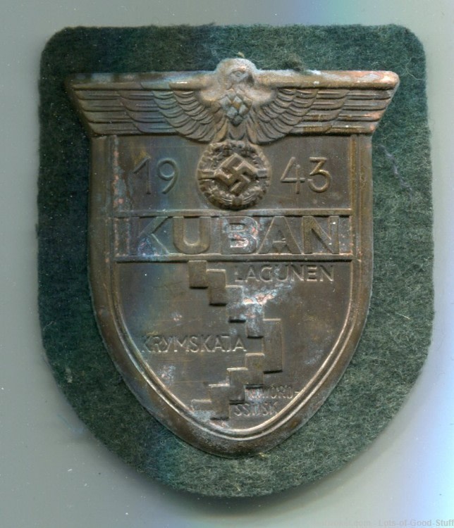 German WWII Army 1943 KUBAN Sleeve Shield-img-0