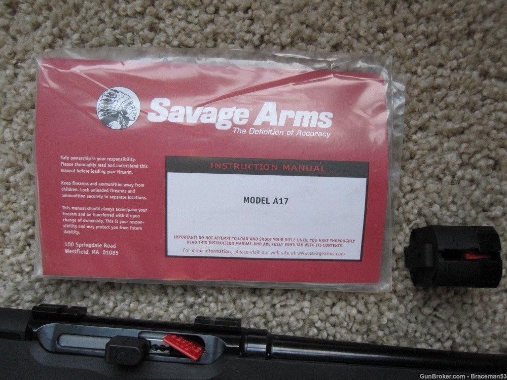 Savage A17 HMR. 22" barrel Semi-Auto-img-5