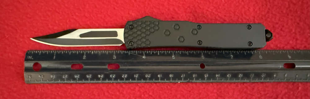 OTF Automatic Knife Combat Trodoon 3.25 inch Single Edge Blade.-img-10