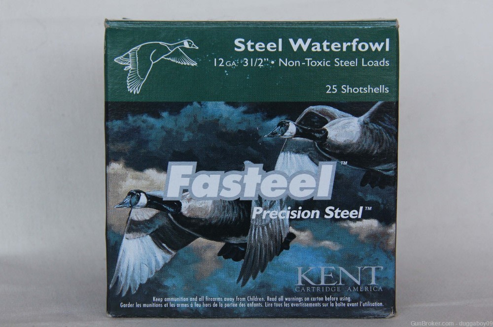 KENT Fasteel 12 gauge 3 ½” 1 3/8 oz. shot #2 Precision Steel - 50 rounds-img-0