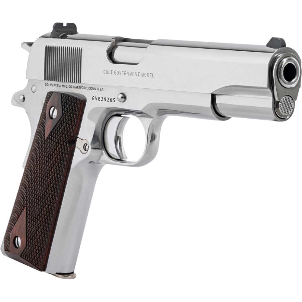 Colt 1911 Pistol 45 ACP 5" Bright Stainless 8 rd.-img-0