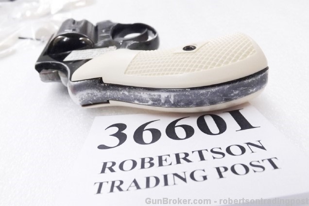 Faux Ivory Grips fit S&W J Revolvers models 36 60 642 Ajax type Checkered -img-9