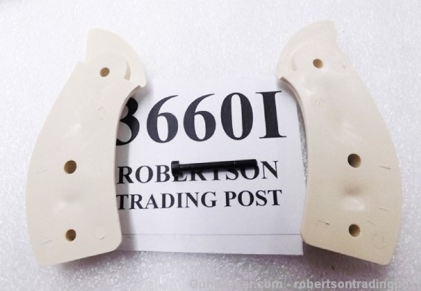 Faux Ivory Grips fit S&W J Revolvers models 36 60 642 Ajax type Checkered -img-6