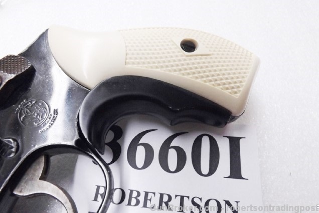 Faux Ivory Grips fit S&W J Revolvers models 36 60 642 Ajax type Checkered -img-12