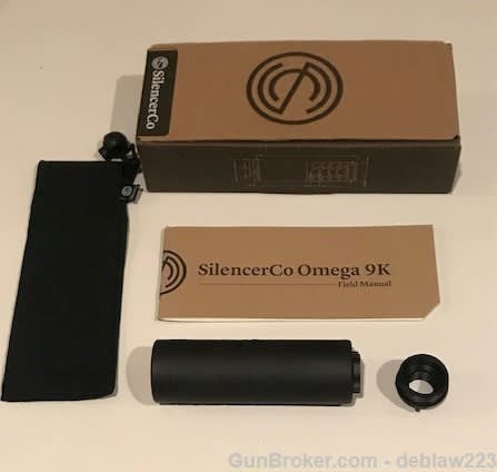Silencerco Omega 9K Suppressor SU1544 LayAway Option-img-1