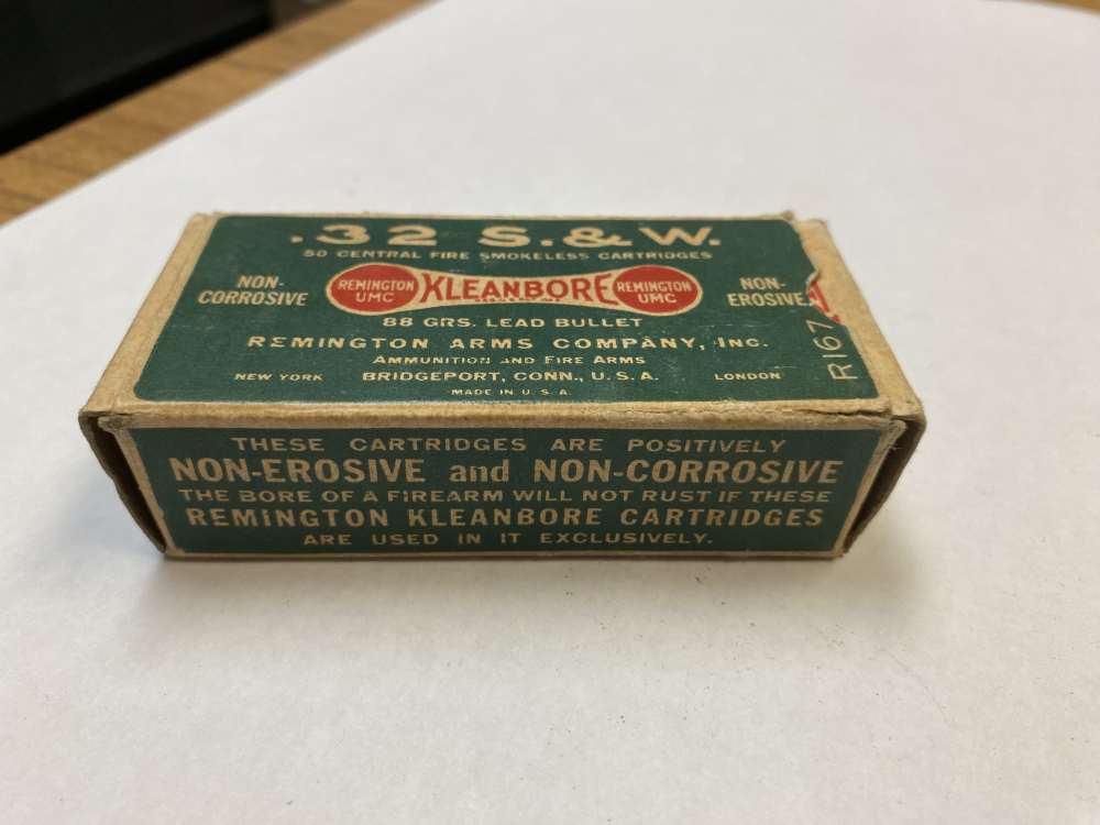 1928 Remington Kleanbore " Dogbone" 32 S&W 88 gr Lead NOS -img-1