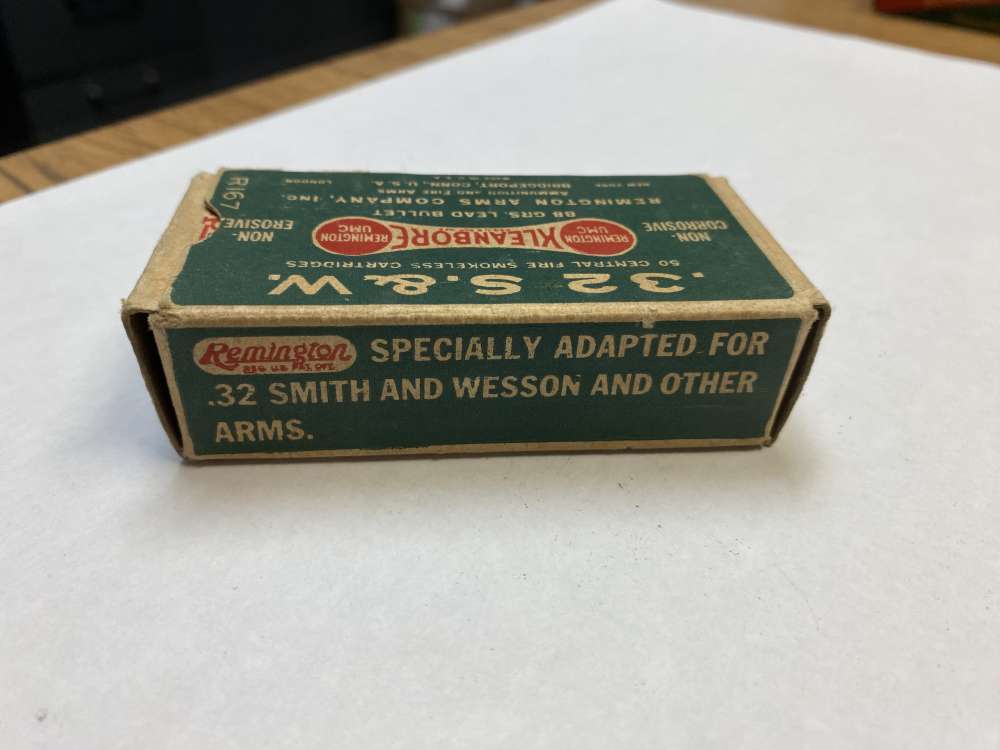 1928 Remington Kleanbore " Dogbone" 32 S&W 88 gr Lead NOS -img-3
