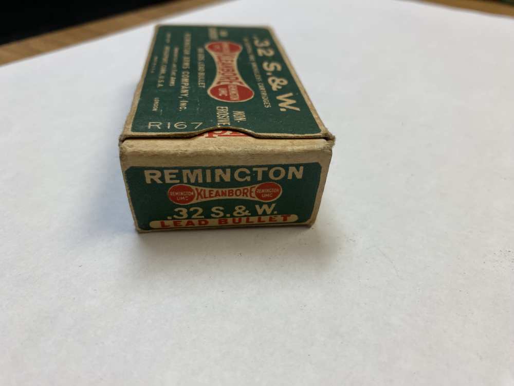 1928 Remington Kleanbore " Dogbone" 32 S&W 88 gr Lead NOS -img-2