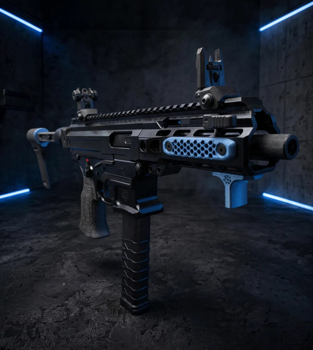 Panzer Arms ARP9 Pistol|9mm PCC | Black-Titanium Blue| Glock-pattern Mags-img-0