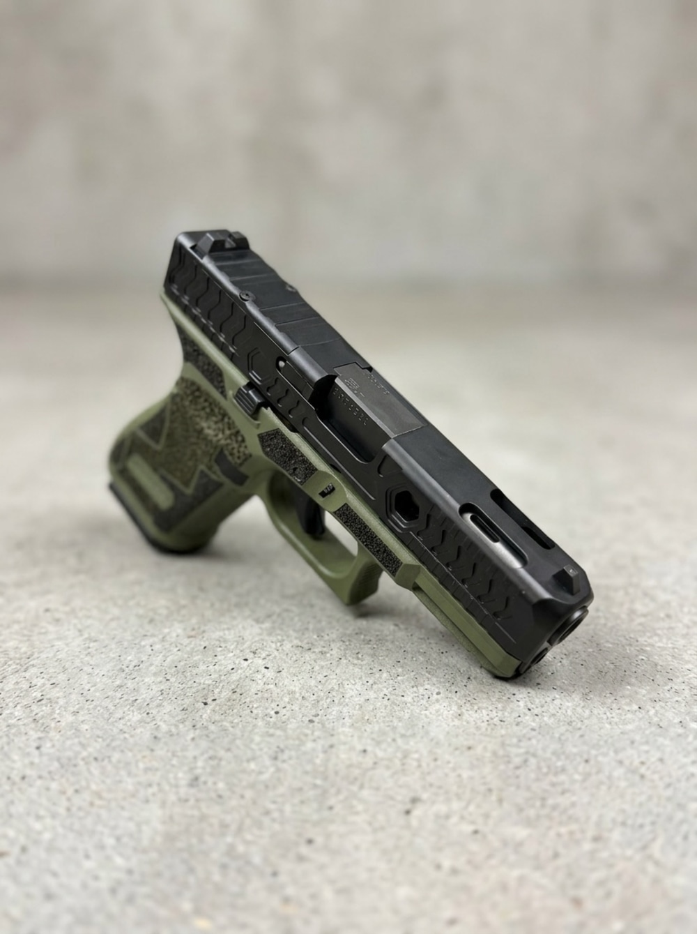 Glock 19 V Kavorka OD Green 9mm Optic Ready Ported by Shark Coast Tactical-img-0