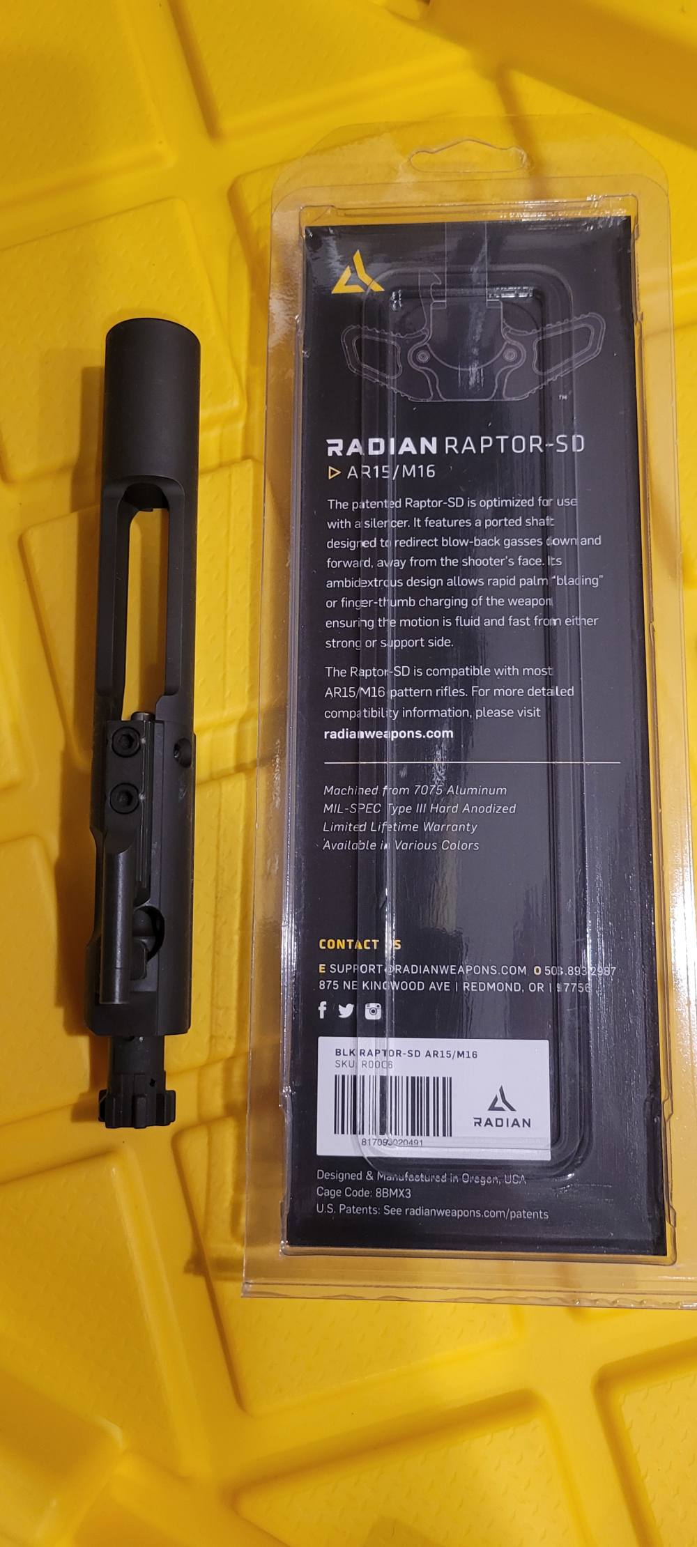 AR15/M16 BCG 556 & Radian Raptor SD Suppressor Ambi Charge Handle -img-2