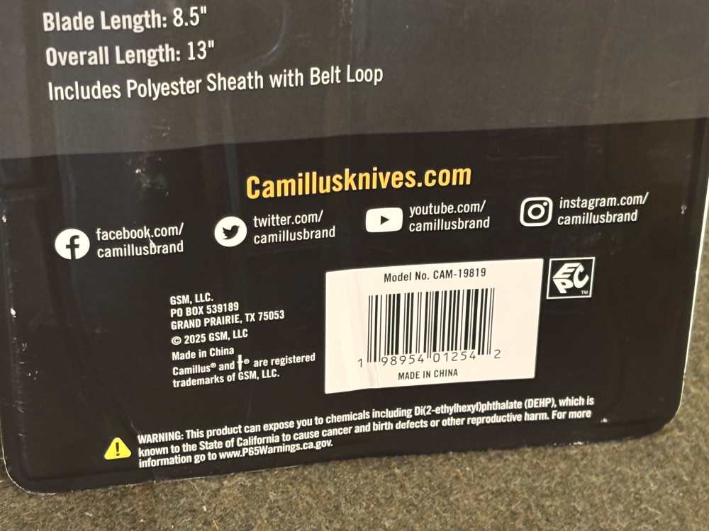 New Old Stock - Camillus 3-Piece Adventure Pack - Machete and Knives-img-41