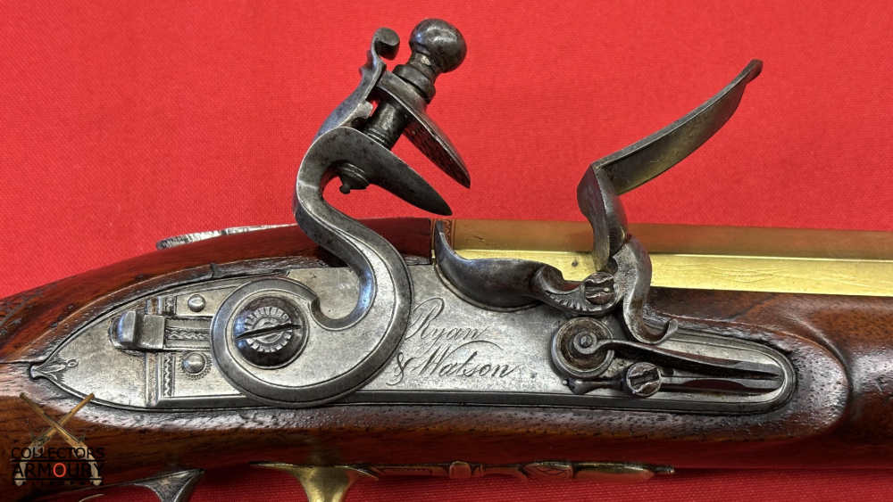 Delicate English Brass Barrelled Flintlock Blunderbuss By Ryan & Watson-img-6