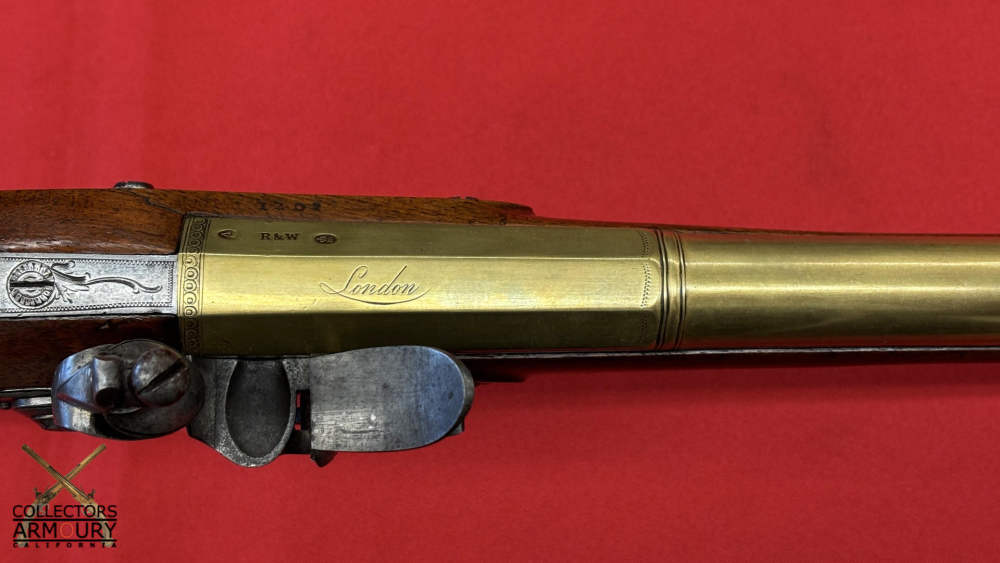 Delicate English Brass Barrelled Flintlock Blunderbuss By Ryan & Watson-img-13