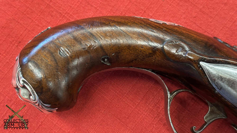 Silver Mounted Mid 18th Century English Flintlock Pistol By John Smith-img-5
