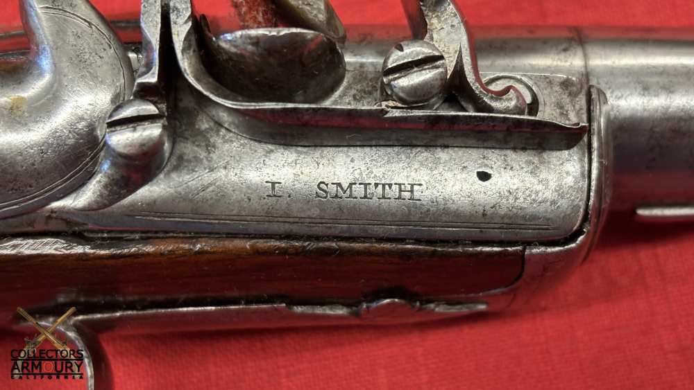 Silver Mounted Mid 18th Century English Flintlock Pistol By John Smith-img-7