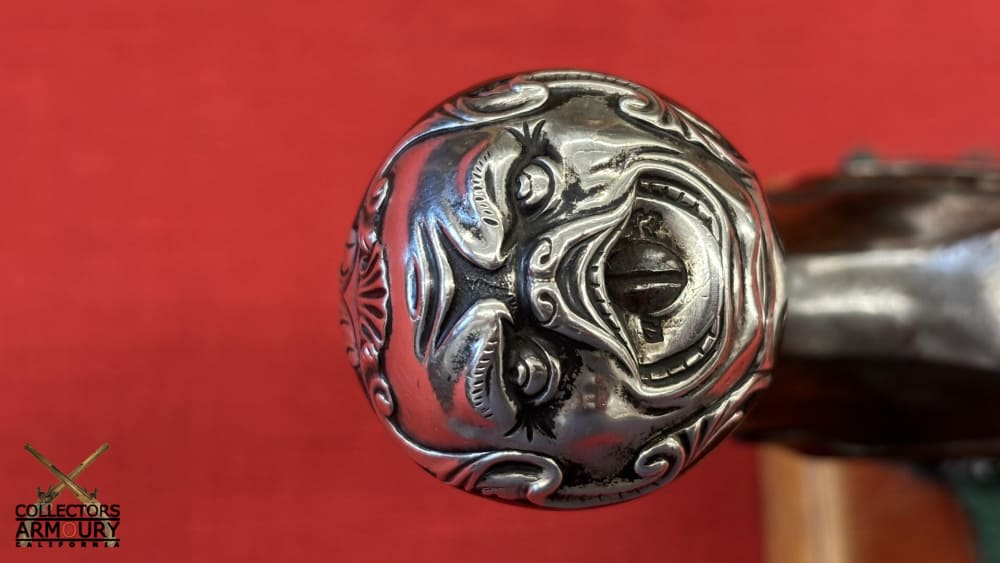 Silver Mounted Mid 18th Century English Flintlock Pistol By John Smith-img-18