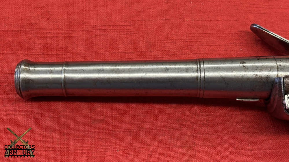 Silver Mounted Mid 18th Century English Flintlock Pistol By John Smith-img-11