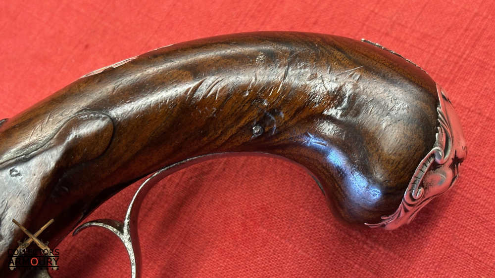 Silver Mounted Mid 18th Century English Flintlock Pistol By John Smith-img-9