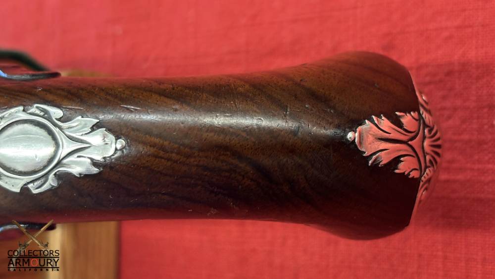 Silver Mounted Mid 18th Century English Flintlock Pistol By John Smith-img-12