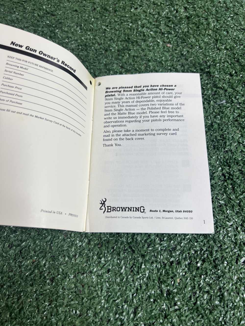 Browning high power 9 mm Belgium made two magazines, booklet and original c-img-23