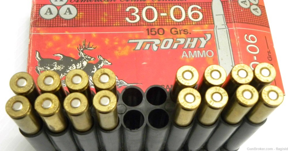 16 Rds of 30-06 Sprg by American Arms Ammo Vintage Box? See Pics-img-2