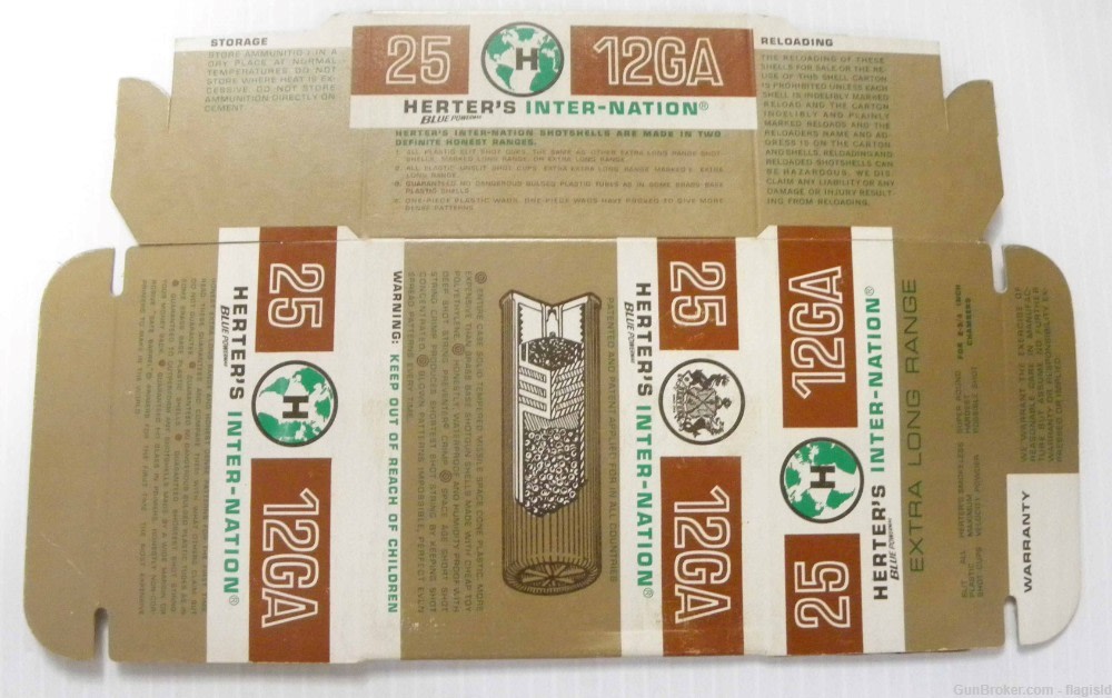 2 Empty Vintage Herter's 12 Ga Shotgun Shell Boxes Very Good Condition-img-0