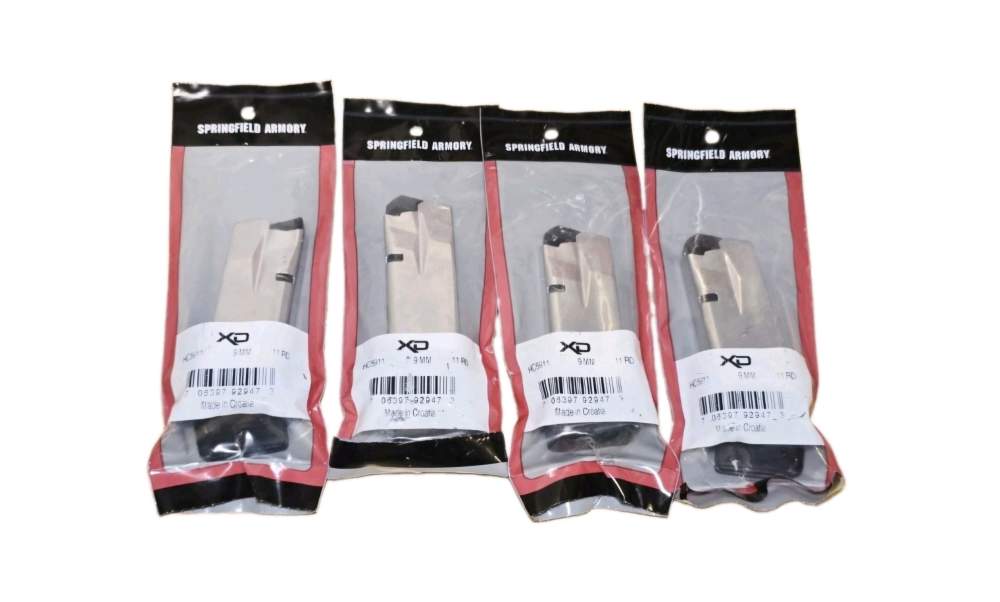 Lot of 4 Springfield Armory XD Pistol Magazine 9mm 11 Round HC5911-img-0