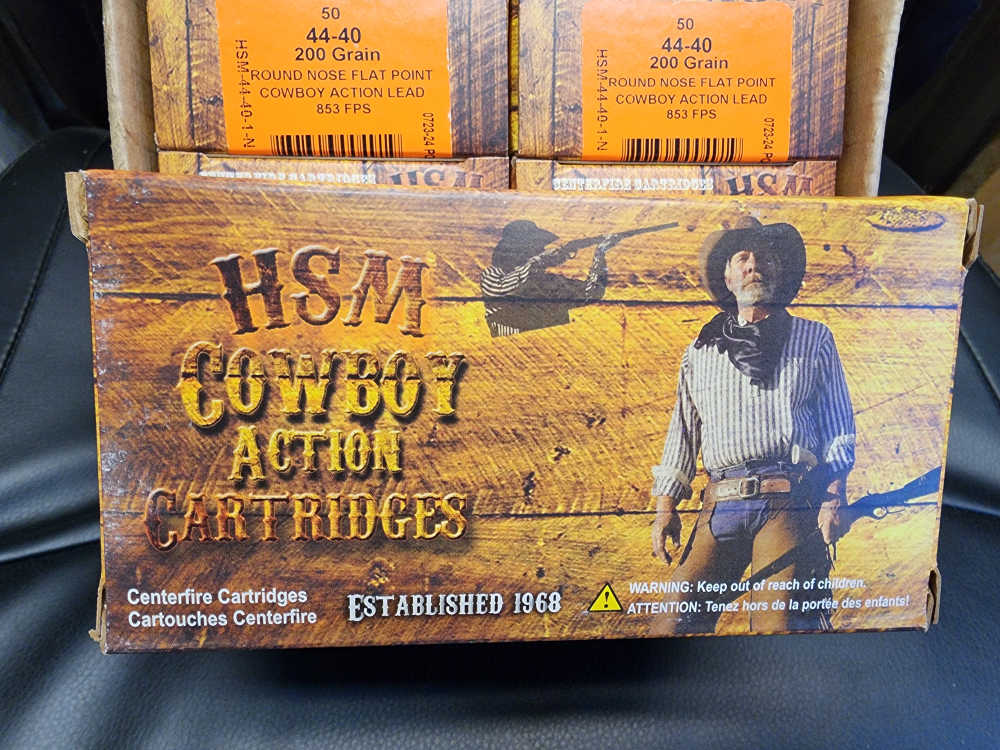 500 ROUNDS HSM 44-40 WINCHESTER 200 GRAIN ROUND NOSE FLAT POINT RNFP COWBOY-img-3