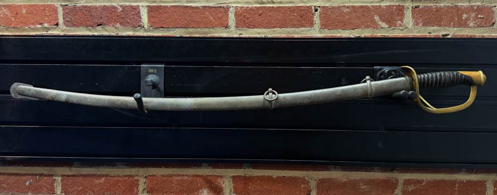 Antique 1863 Civil War Ames Sword Company Light Cavalry Saber and Scabbard-img-3