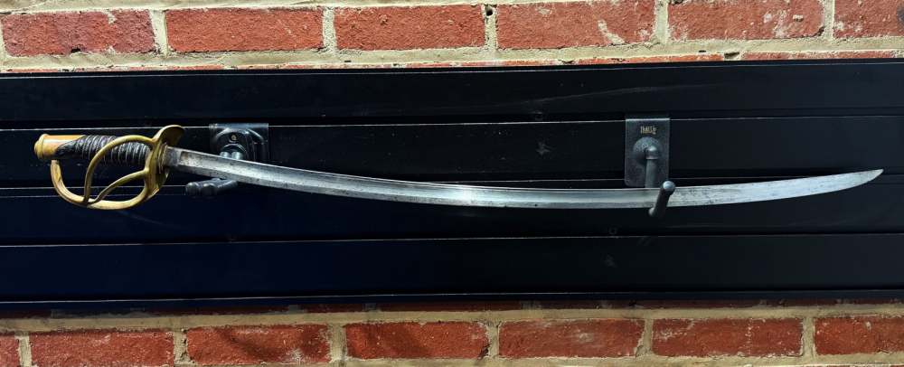 Antique 1863 Civil War Ames Sword Company Light Cavalry Saber and Scabbard-img-0
