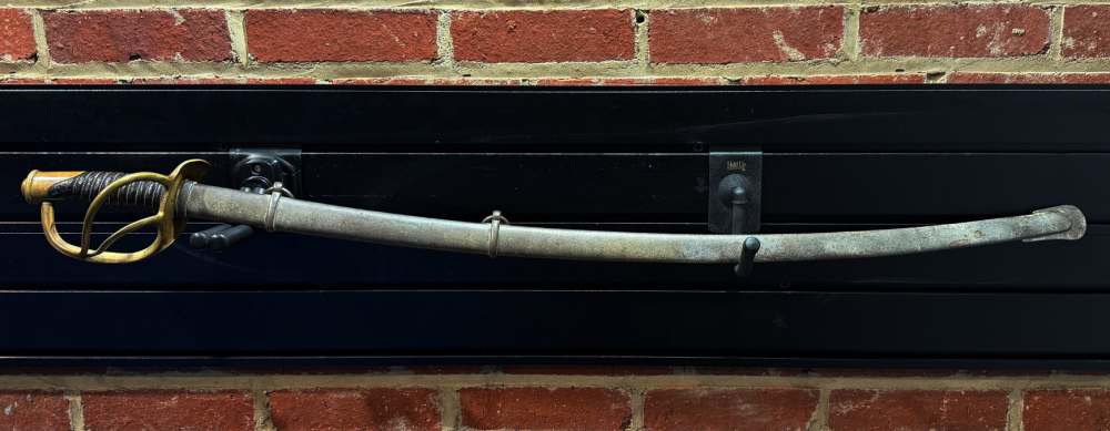 Antique 1863 Civil War Ames Sword Company Light Cavalry Saber and Scabbard-img-1