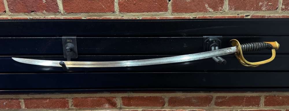 Antique 1863 Civil War Ames Sword Company Light Cavalry Saber and Scabbard-img-2