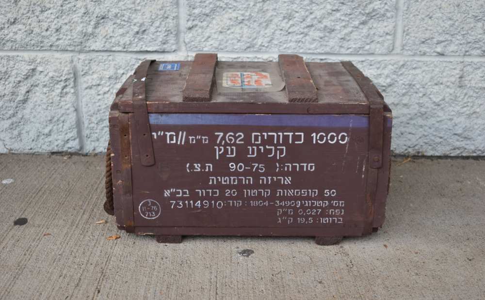 1976 IDF Israeli IMI 7.62 NATO 1,000 Rds Wooden Bullet Blanks Ammo Crate-img-1