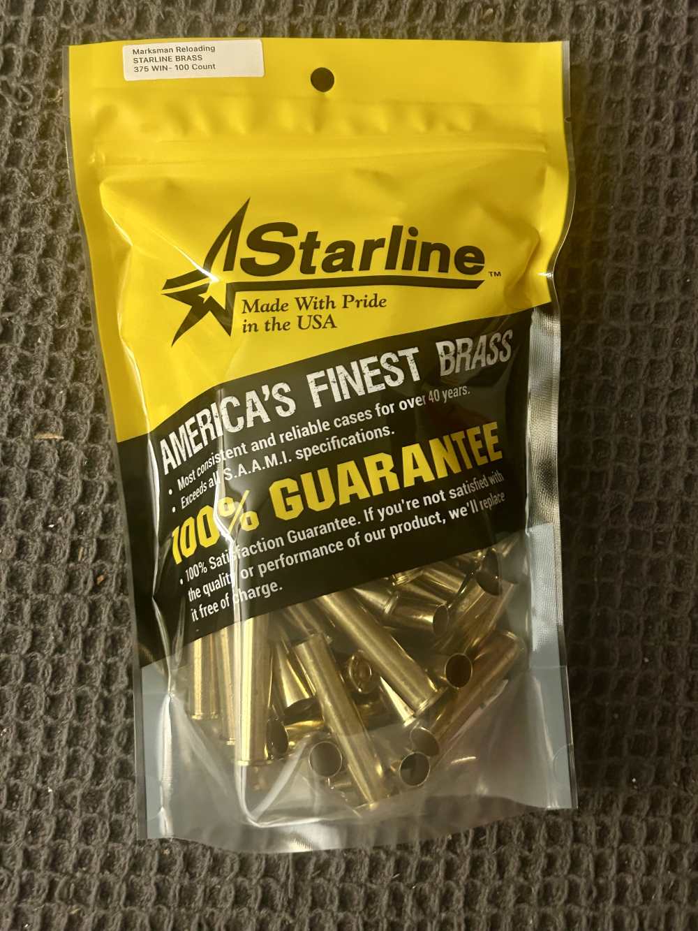 Starline 375 WIN Brass, 375 Winchester Brass - 100 Count-img-0