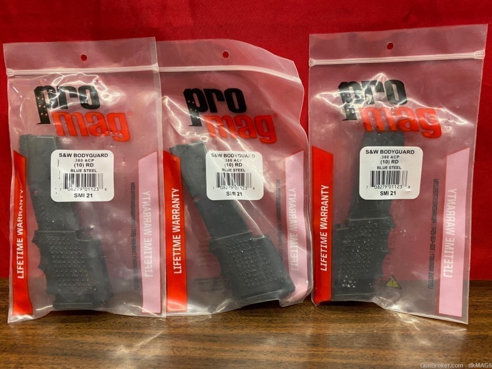 3 S&W Bodyguard .380 acp 10 Round 10rd Magazines-img-0