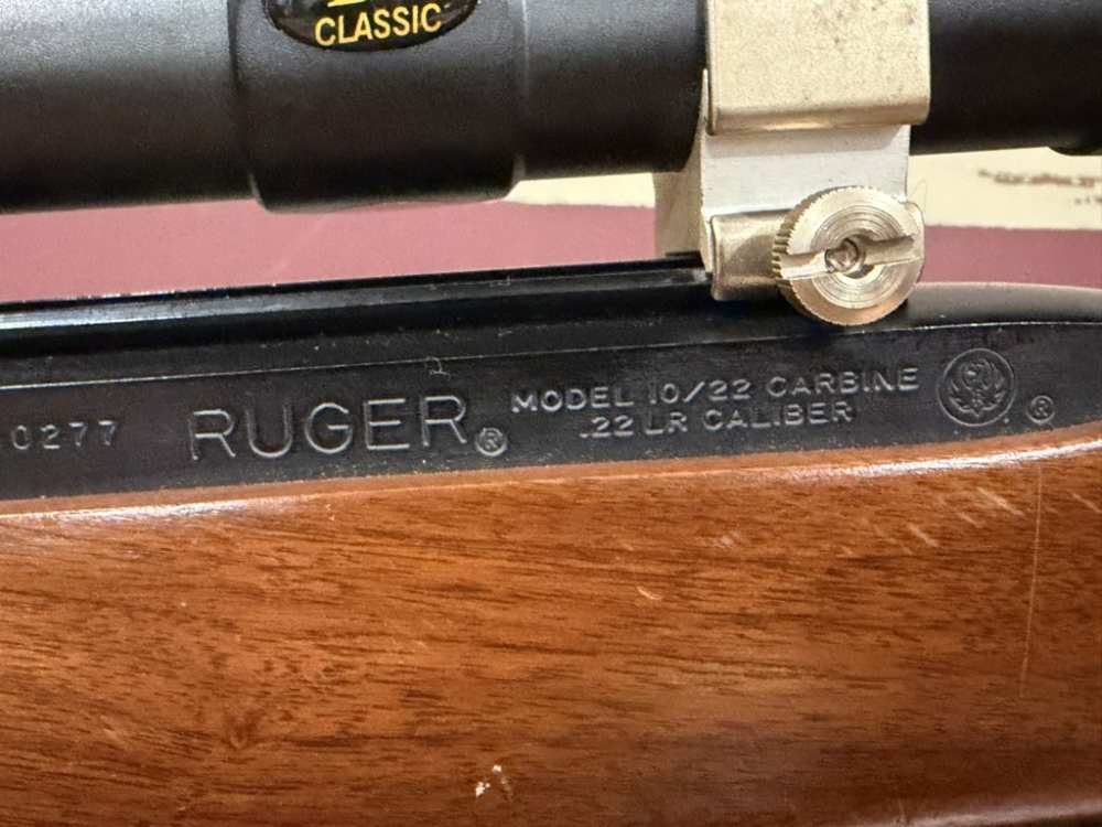 Ruger 10/22 carbine wood stock BSA classic scope-img-12