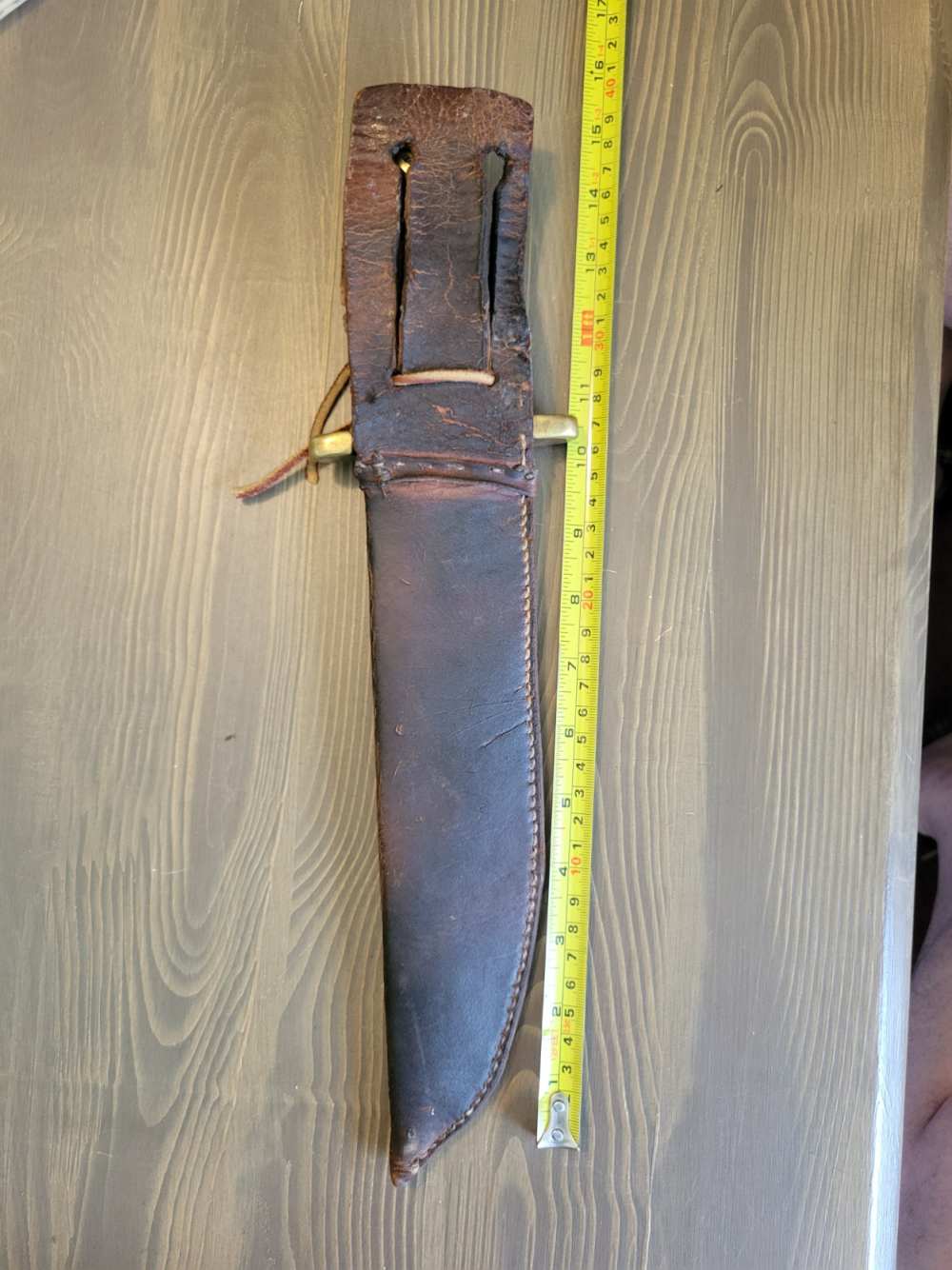 WWII German Theater Made NZI Bowie Knife w/Org Sheath-img-4
