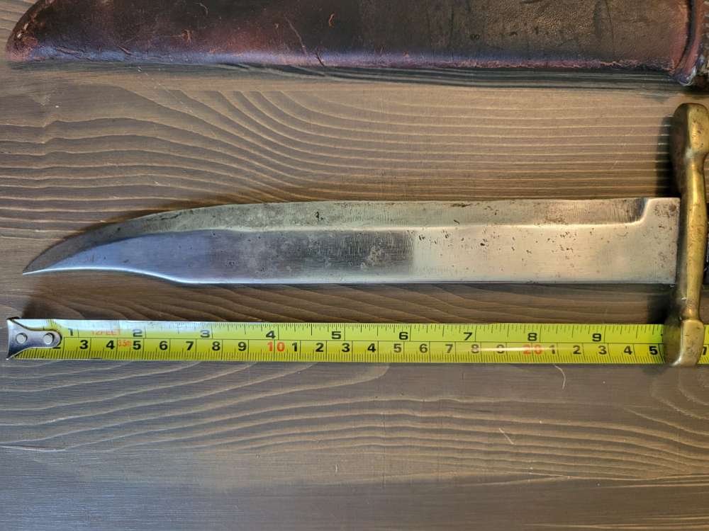 WWII German Theater Made NZI Bowie Knife w/Org Sheath-img-6